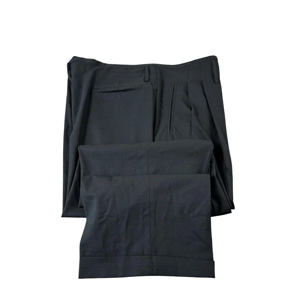 GUCCI Tom Ford Era Pleated Lightweight Wool Black Trouser Size Mens 38X30